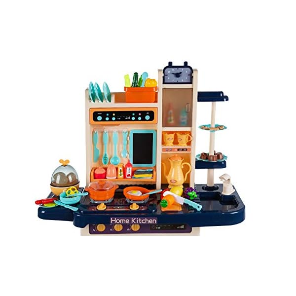 Kinderplay Kinderküche Spielküche Spielzeugküche Küchenset - Licht, Wasser, Dampf, Ton, 65 Küchenzubehör, Die Höhe… – Bild 5