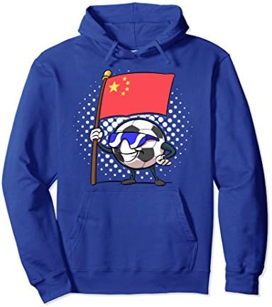 Unisex China Soccer Ball Hoodie Chinese Flag Soccer Gift Large Royal Blue