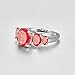 Psiroy 925 Sterling Silver Plated Created Garnet Filled 5 Stone Engagement Ring Band Size 6