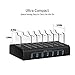 Kisreal USB Charging Station Smart 7-Port Desktop Charging Stand Organizer Compatible with iPhone, iPad, Tablets and Other USB-Charged Devices (B1)