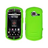 Importer520 (TM) Rubberized Snap-On Hard Skin Protector Case Cover For Casio G'zOne Commando C771 - Neon Green