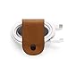 Twelve South CableSnap | 3pk, Full-grain leather cord organizers/cable management for travel, work and home (cognac)