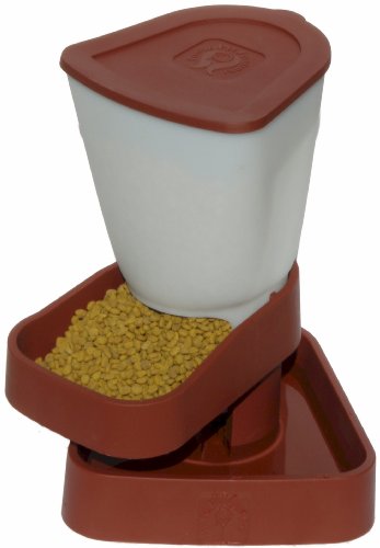 Farm Innovators Simple Pet Feeding Friend Auto Feeder/Waterer – Model 20081-T, Small, Terra Cotta