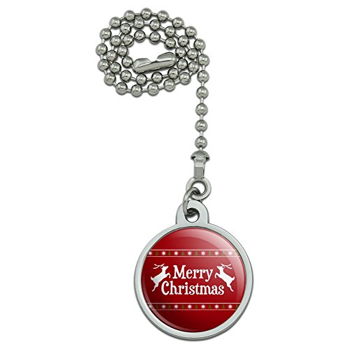 GRAPHICS & MORE Merry Christmas Holiday Reindeer Ceiling Fan and Light Pull Chain