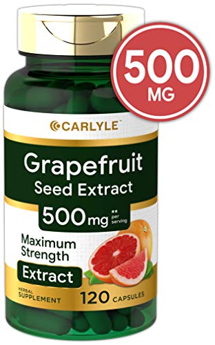 Carlyle Grapefruit Seed Extract 500 mg 120 Capsules - Maximum Strength, Immune Formula, Non-GMO, Gluten Free