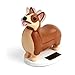 Kikkerland Solar Powered Corgi Dog Figurine: Fun Animal Decor for Home & Kitchen, Office Desk, Garden, Car – Great Novelty Toy Statue, Display Shelf Collectible, Holiday & Birthday Gift