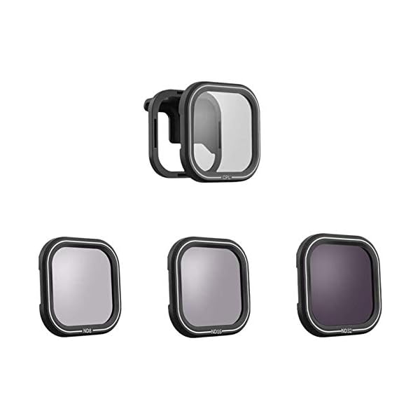 TELESIN 4 Stück ND8 16 32 CPL Magnetfilter Set Objektivschutz ND8 ND16 ND32 CPL Filter für GoPro Hero 8 Schwarz Kamera… – Bild 5