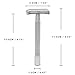 QSHAVE Double Edge 4 inch Long Handle Safety Razor Twist Butterfly Open Chrome Matte Finish (1 Razor + 5 pcs Titanium Coated Blades)