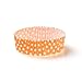 Restaurantware Panificio 4 Ounce Baking Cups 200 Ridged Cupcake Liners - Oven-Ready Freezable Orange Paper Muffin Cases Disposable Polka-Dotted For Wedding Parties Baby Showers