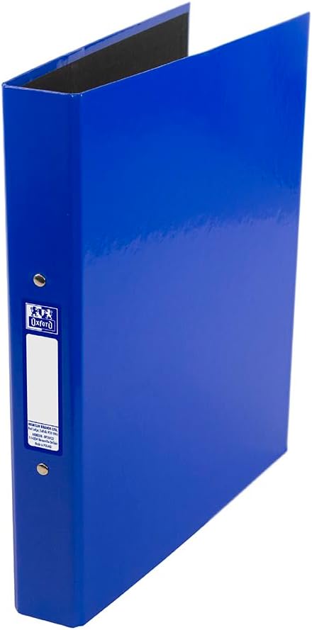 Oxford Premium A4 Ring Binder Blue 25mm 40mm Spine Laminated Paper on Board