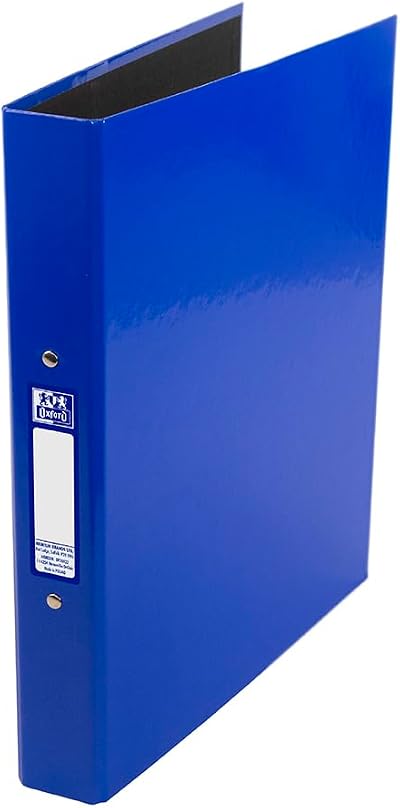 Oxford Premium A4 Ring Binder Blue 25mm 40mm Spine Laminated Paper on Board