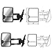 DEDC Tow Mirrors Pair Fit For Chevy Silverado 1500 2500 3500 GMC Sierra 2007 2008 2009 2010 2011 2012 2013