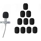 Morfone 10 Pack Lavalier Microphone Windscreen Foam Cover Headset Lapel Mic Mini Windscreen Cover