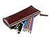 7Felicity Handmade Leather Pencil Pen Case Pouch,Small Travel Makeup Cosmetic Bag,Supply Gadget Holder(201S)