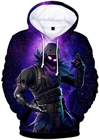 JIEFEIZHL Younth Girl Boy 3D Game Printed Sports Sweatshirt with Pockets