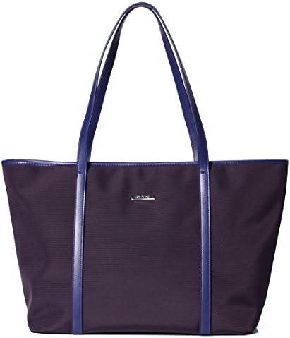 Let It Be Basic Large Travel Tote Shoulder Bag for Women - 20.4 Inch Top Length Laptop Tote Purple