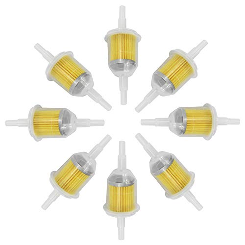 IZOKEE 1/4" Inch ID Fuel Line Set - 2 Meter / 6-Foot ¼ Inch Fuel Line + 2 Pcs 1/4 Inch & 5/16 Inch Fuel Filters + 10 Pcs 2/5" ID Hose Clamps for Kawasaki Kohler Briggs & Stratton Small Engine - Thumbnail 4