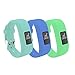 BeneStellar 12 Colors Garmin Vivofit JR/Vivofit JR. 2 Bands with Secure Watch Clasp Silicone Replacement Bands for Garmin Vivofit JR （for Kids） (B# 3-Pack Glow Band (Green+Blue+Light Blue))
