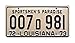 Jaws | Shark Autopsy | Metal Stamped License Plate