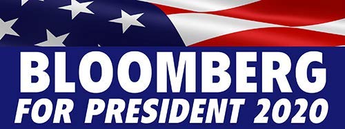 American Vinyl Bloomberg for President 2020 Bumper Sticker (pro 20 DNC Democrat Mike)