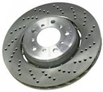 BMW E-46 M-3 Brake Disc Rotor Front Left EURO w/ X-drilled Aluminum Hub