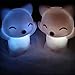 Dirance 7 Color Change Lovely Fox LED Night Light Bedside Lamp for Kids Bedroom Decor (White )
