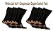 Medex Lab Bundle Pack of Compression Copper Socks: Calves High Copper Compression Socks Aid in Blood Circulation Relieves Pain and Aches off your Feet (6 Pairs Black Copper Socks)