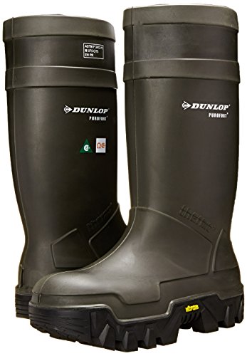 Dunlop E90203313 Explorer Thermo Full Safety Boots with Slip-Resistant Vibram Rubber Sole and Steel Toe, 100% Waterproof Purofort Material, Lightweight and Durable Protective Footwear, Size 13