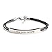 Women's Love You More Bracelet - Stainless Steel With Leather Cord