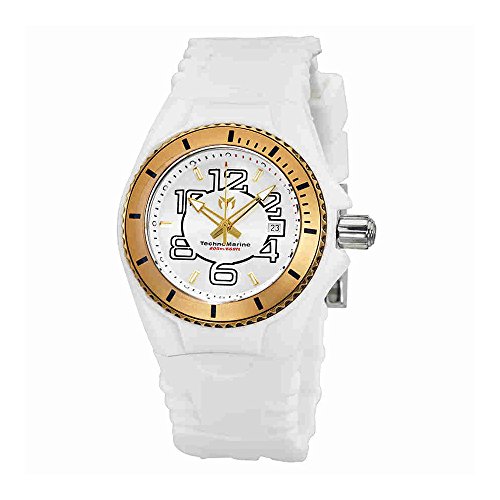 Technomarine Women's 'Cruise Jellyfish' Swiss Quartz Stainless Steel and Silicone Casual Watch, Color:White (Model: TM-115129)