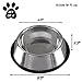 Stainless Steel Pet Bowls with Non Slip Rubber Bottom for Dogs and Cats-Feeder Dish for Food and Water- Set of 2, 16 Oz Each By PETMAKER