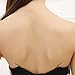 HaloVa Invisible Bra Straps Replacement Transparent Bra Straps, Adjustable Invisible Bra Shoulder Straps With Anti-Slip Steel Buckle for Women Girl, 2 Pairs Transparent & Black, Buckle Width 1.8cm