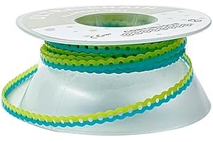 SINO DENTAL GROUP Funny Braces Power Chain Two Color Combos Dental Orthodontic Elastic Bands Power Chain 15 Feet/Roll (Green&Cyan, Short)