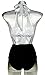 COCOSHIP Women's Striated Plunging Neckline One Piece Bather Swimsuit High Waist Front Cross Pin Up Swimwear Maillot,10,Black Stripe