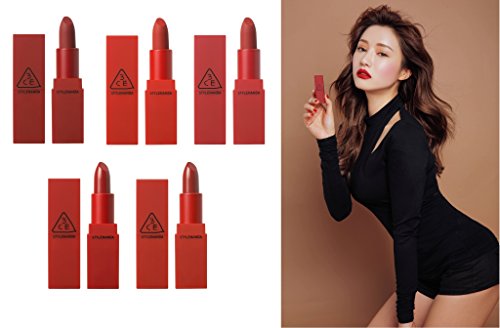 3CE 3 Concept eyes RED RECIPE MATTE Lip color 5 SET (All-in-One) Stylenanda 2017 SS New version MLBB Lipstick