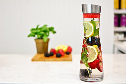 Grosche RIO Glass Water Pitcher and Drink Infuser 1000ml, 32 Oz. - Thumbnail 3
