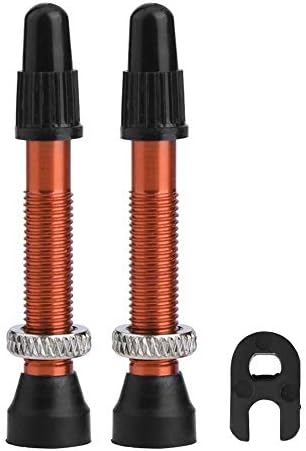 sikiwind 1 Pair Aluminum Alloy Tubeless Presta Valve Stems with Tool for MTB Mountain Road Bike Bicycle