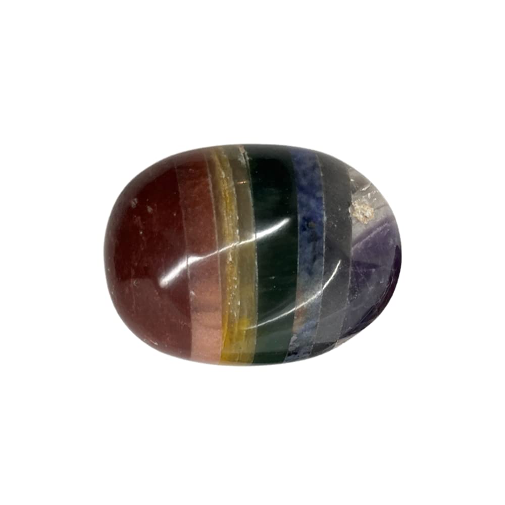 Vie Naturals Palm Stone, Oval, 7 Chakra Bonded, 5-7cm