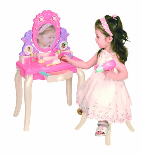 Pavlov'z Toyz Light and Sound Vanity Table Play Set, Pink,Purple,White