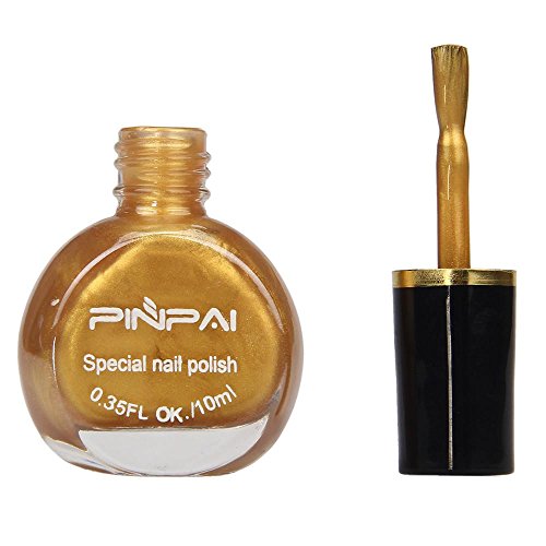 Kinghard Nail Art Template Stamp Stamping Painting Varnish Polish Manicure Design (Gold)