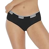 Period Panties: Hipster for Tweens & Women | Leakproof Briefs for Light-Medium Discharge | Menstrual Underwear (X-Large, 1 x Black)