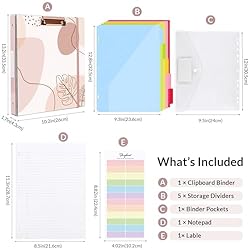 SKYDUE Clipboard Binder with Refill