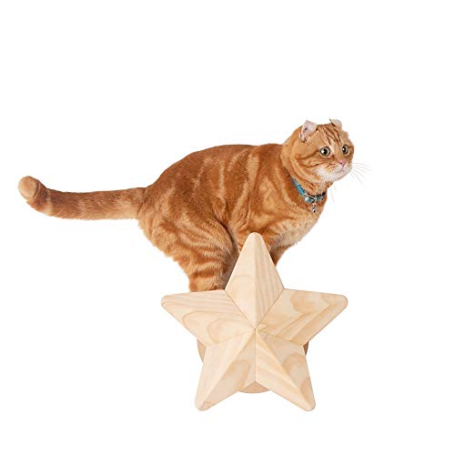 MYZOO Twinkle Star, Cat Tree, Scratcher Made of Solid Wood Modern Furniture Design,Also Suitable for Kitten