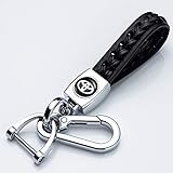 121Fruit Way Genuine Leather Car Logo Keychain Suit for Toyota Hatchback, Avalon, Camry, Prius,Avalon Corolla RAV4 Highlander Key Chain Keyring Family Present for Man and Woman,Black