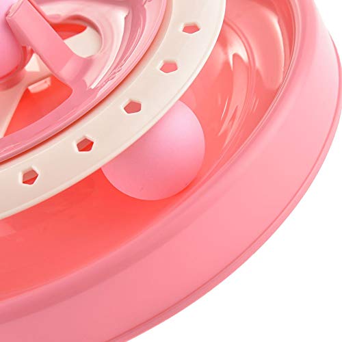 iHOO Cat Interactive Turbo Track Ball Toys Catch The Mouse Exercise Scratcher Roller Turntable Kitten Sway Toy Mental Physical Exercise Amusement Pet Supplies