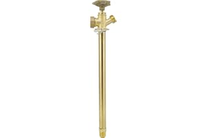 HIMAWEEK 12 Inch Anti-Siphon Frost Free Sillcock Valve Multiturn 1/2 Inch NPT, 3/4 Inch Hose Bibb, Brass Body,Brass Valve 12 inch Length