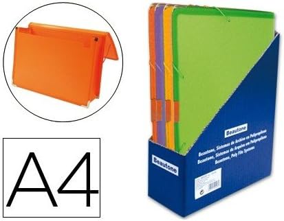Beautone 42818 - Pack de 16 carpetas porta documentos, A4: Amazon.es: Oficina y papelería