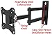 Husky Mount Articulating tv Bracket Fits Most 10 – 27 inch Monitor LED LCD TVs with 4”x 4” mounting Pattern Tilt Swivel Arm Full Motion TV Wall Mount.VESA 75X75, 100X100 Max 33 Lbs