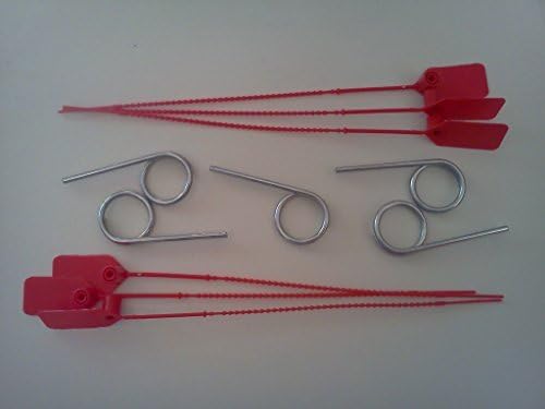 5 - Fire Extinguisher Pull Pins and 6 - Tamper Seals (RED) by BigDavesYardSale