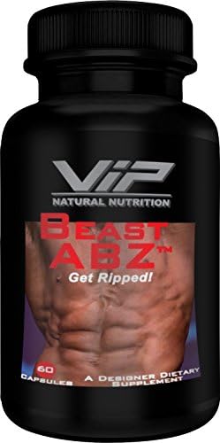 Beast ABZ Designer Fat Stripper, VIP Natural Nutrition, Quality Fat Burner Supplement, Garnicia Cambogia, Green Tea, Java Tea Extract, Lecithin, L-Carnitine, (60 capsules)